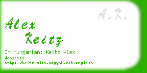 alex keitz business card